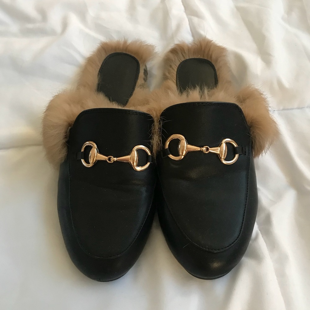 faux leather loafers